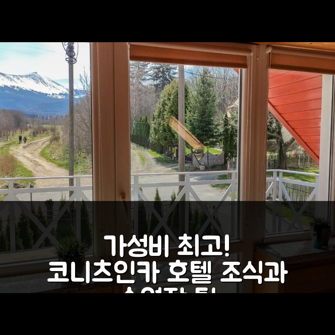 카팩츠 숙소 여행 호텔 추천 코니츠인카 호텔 | 가성비 좋은 3성급 조식과 수영장 예약 팁 5가지