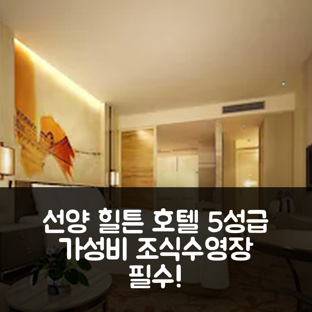 선양 숙소 여행 호텔 추천 힐튼 선양 | 가성비 뛰어난 5성급 조식과 수영장 필수 정보 7가지