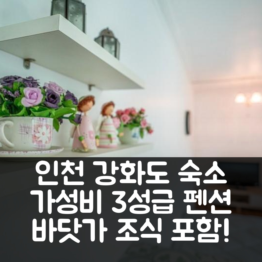 인천 숙소 여행 호텔 추천 강화도 바닷가뜨락펜션 | 가성비 좋은 3성급 조식과 위치 정보 5가지