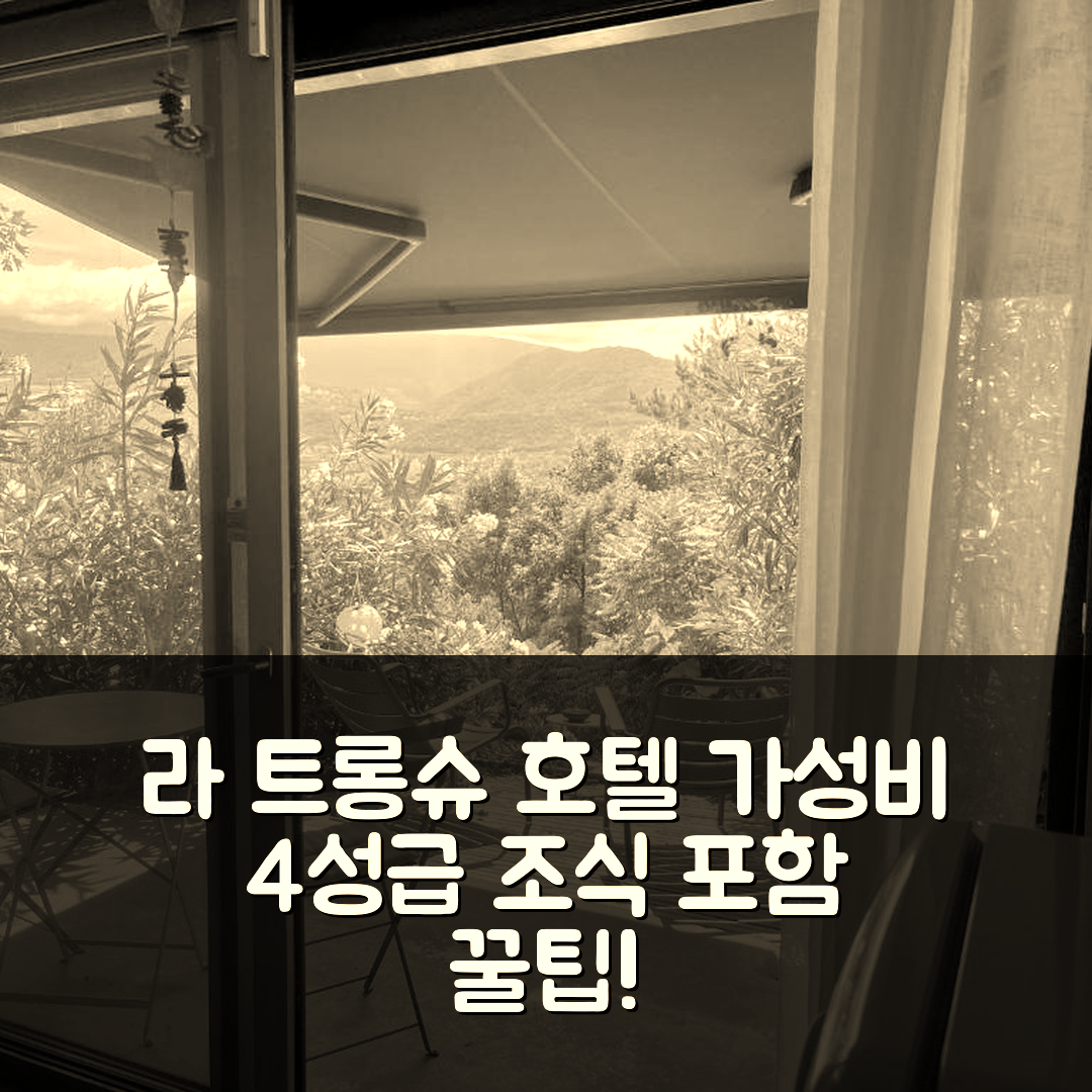 라 트롱슈 숙소 여행 호텔 추천 샹브르 벨레돈느 | 가성비 뛰어난 4성급 조식과 위치 정보 5가지 팁