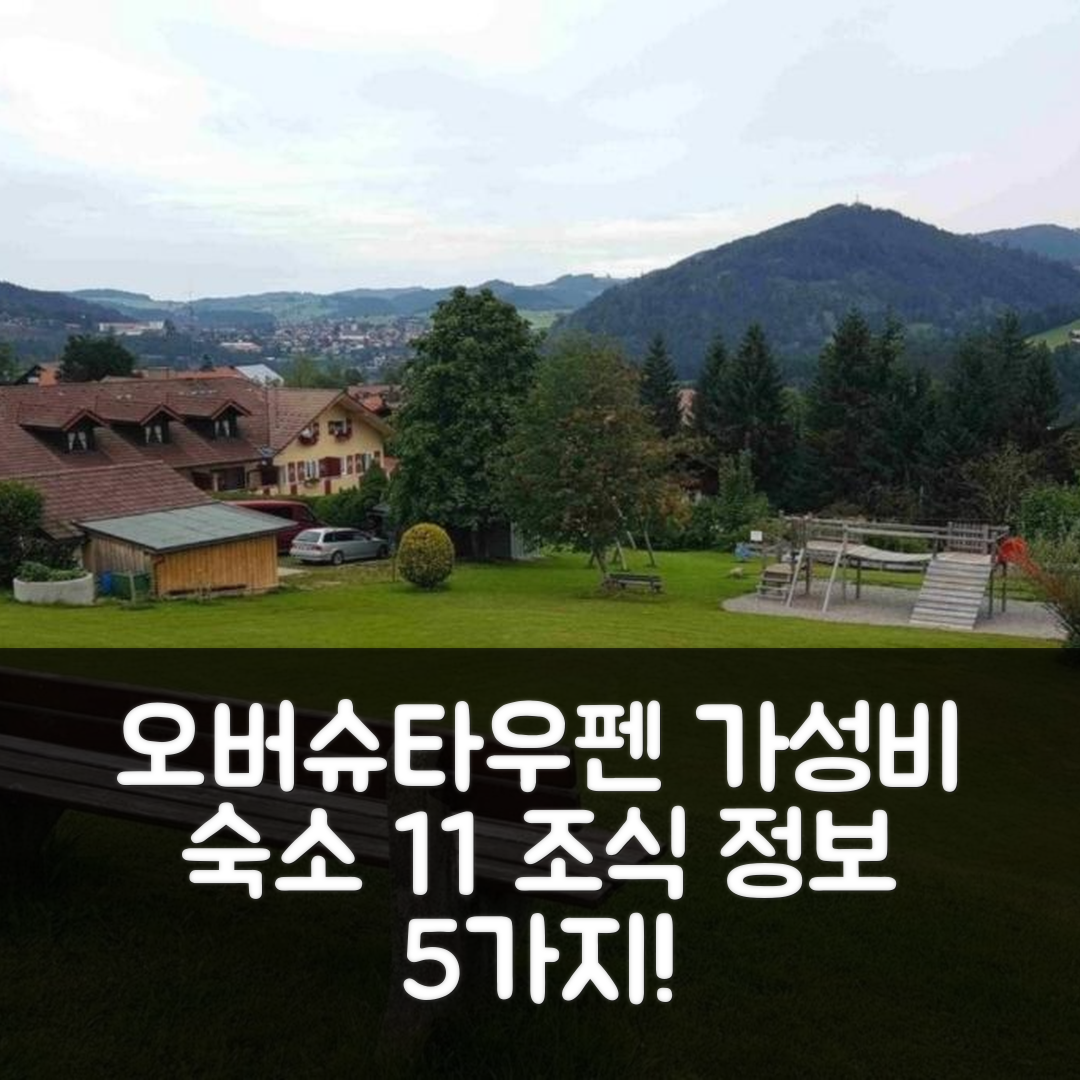 오버슈타우펜 숙소 여행 호텔 추천 아파트멘트 넘버 11 | 가성비 뛰어난 위치와 조식 정보 5가지