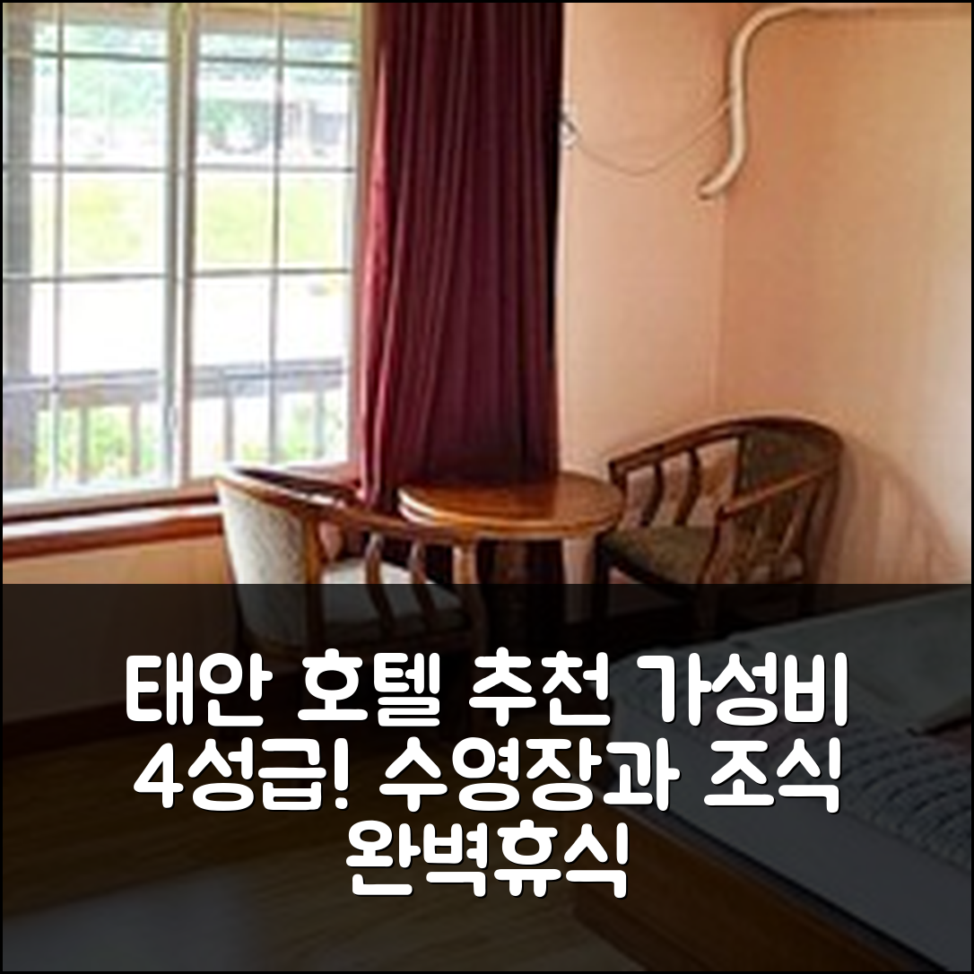 태안 숙소 여행 호텔 추천 태안 웰빙 | 가성비 뛰어난 4성급 조식과 수영장 완벽한 휴식지 5가지